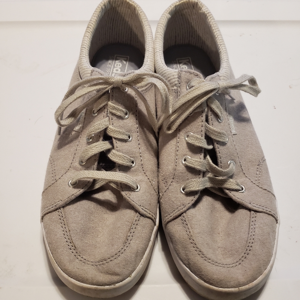 Keds Women Gray Canvas Shoes WF60316‎ shoe Size 8.5